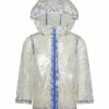 Carter's | Blue & White Daisies Frosted Translucent Raincoat - Infant, Toddler & Girls