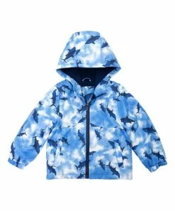 Carter's | Blue & White Shark Print Midweight Jacket - Toddler