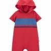 Carter's | Red & Blue Color Block Hooded Romper - Newborn & Infant