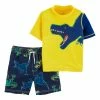 Carter's | Yellow & Navy Dinosaur Rashguard Set - Infant