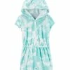 Carter's | Mint Tie-Dye Hooded Romper Coverup - Toddler