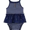 Carter's | Navy Stripe Cherry One-Piece Sunsuit - Infant