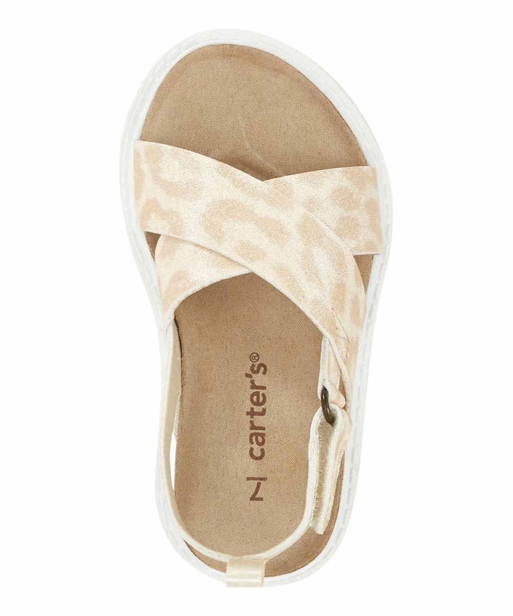 Carter's | Beige & Cream Cheetah Cindy Sandal - Girls - Image 4