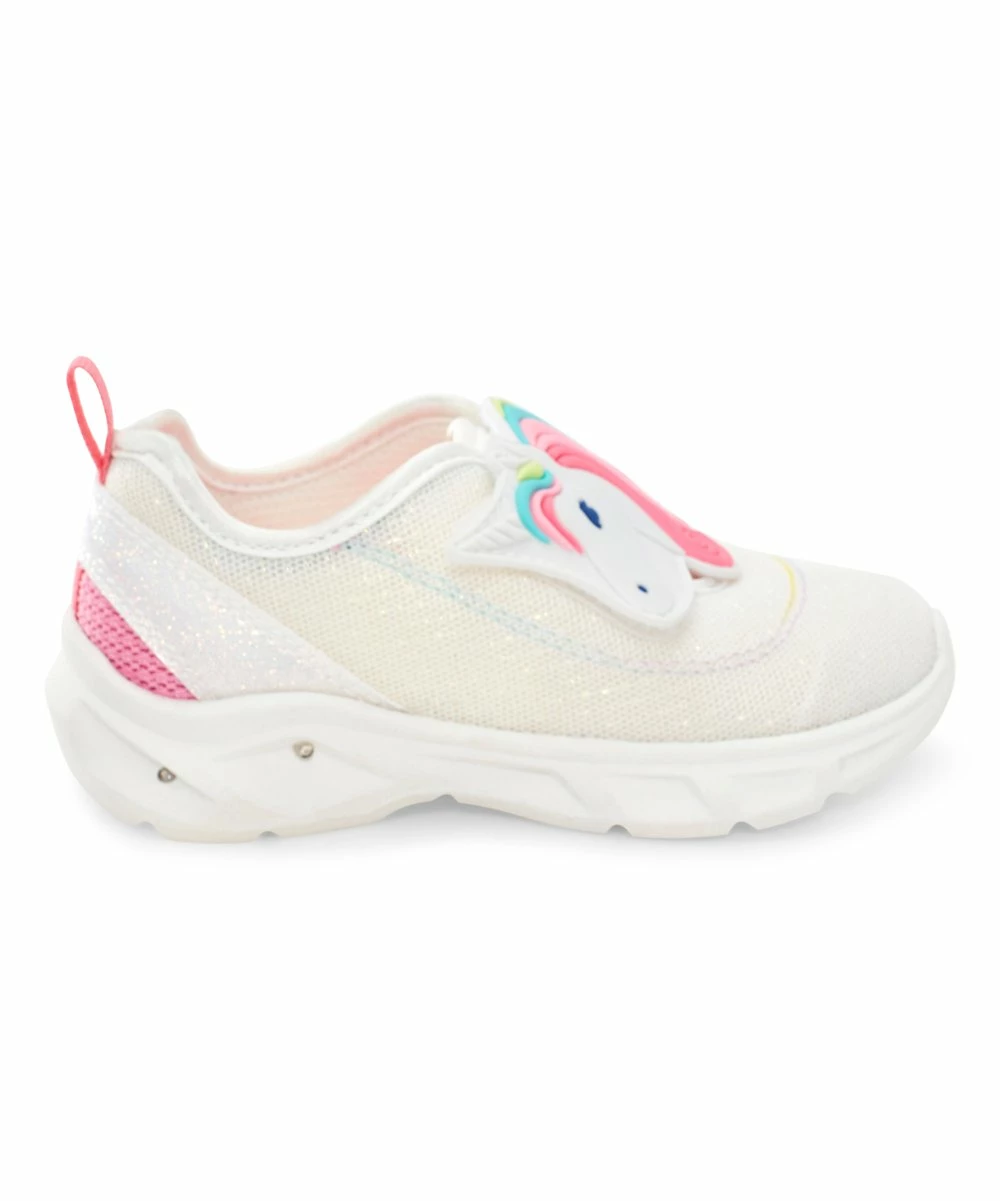 Carter's | White & Pink Hug Unicorn Sneaker - Girls - Image 2