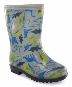 Carter's | Gray & Blue Dinosaur Nick Rain Boot - Boys