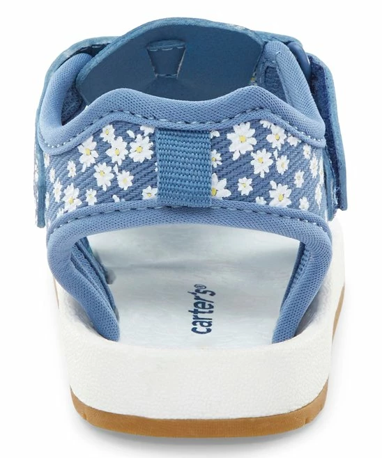 Carter's | Blue & White Floral Frisby Sandal - Girls - Image 3