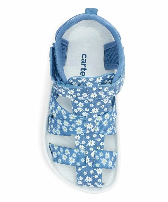 Carter's | Blue & White Floral Frisby Sandal - Girls - Image 4