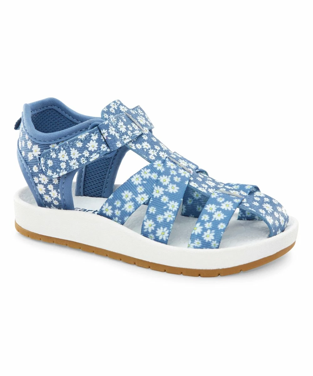 Carter's | Blue & White Floral Frisby Sandal - Girls