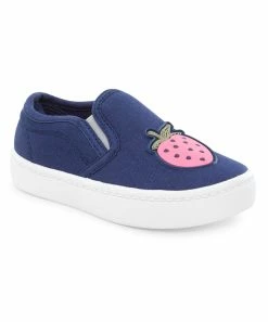 Carter's | Navy & Pink Strawberry Nettie Slip-On Sneaker - Girls