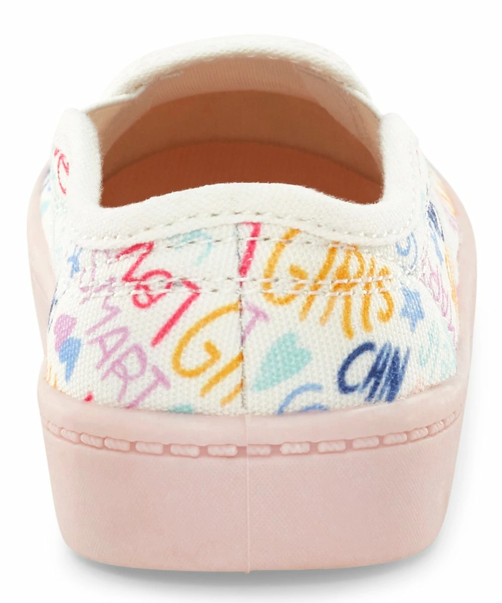 Carter's | White & Vibrant 'Love' Nettie Slip-On Sneaker - Girls - Image 3