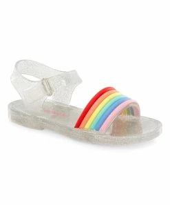 Carter's | Silver & Vibrant Stripe Iris Sandal - Girls