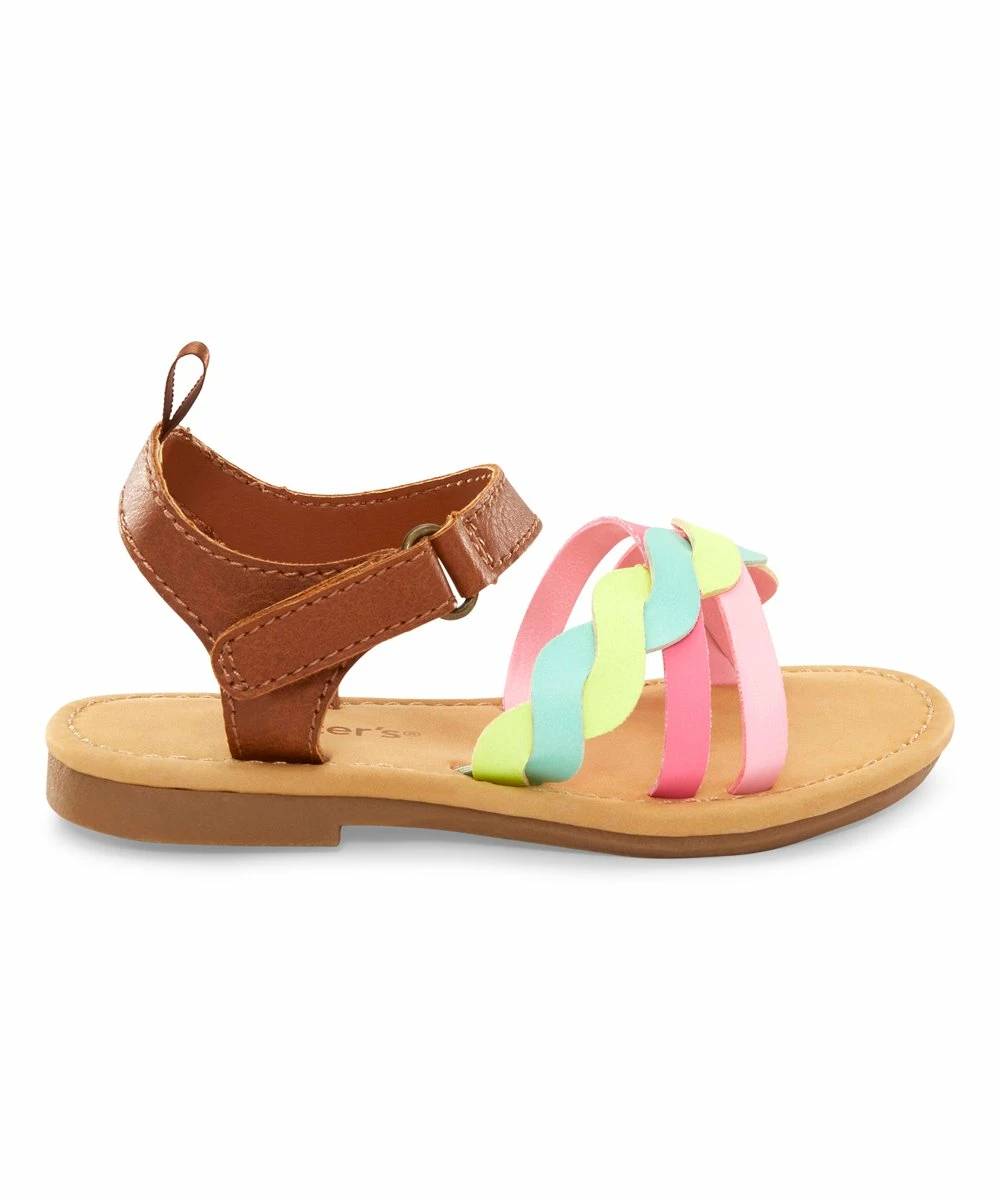 Carter's | Brown & Pastel Denali Sandal - Girls - Image 2