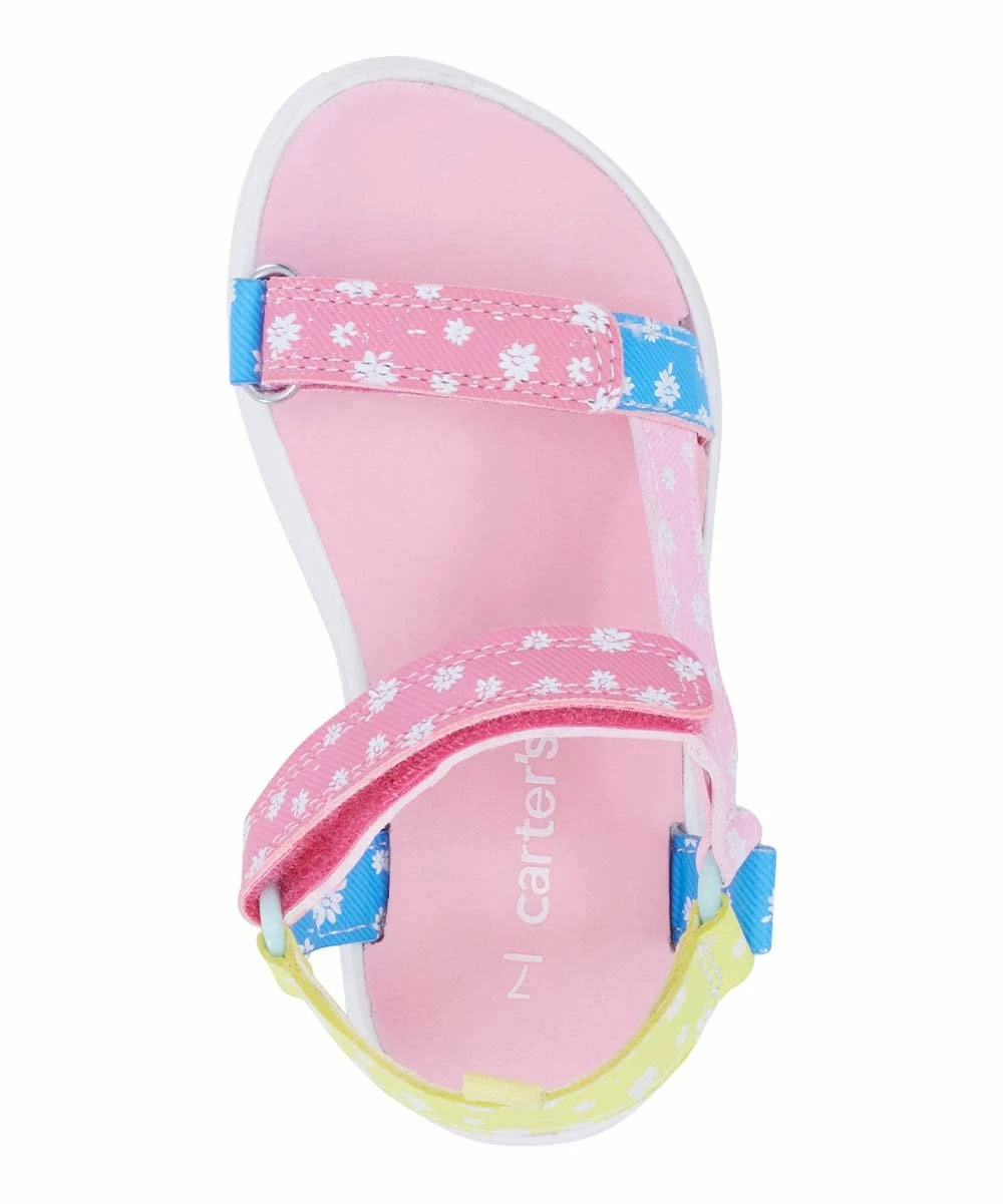 Carter's | Pink & Yellow Floral Valencia Sandal - Girls - Image 4
