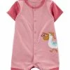 Carter's | Pink Stripe Pecan Romper - Newborn & Infant
