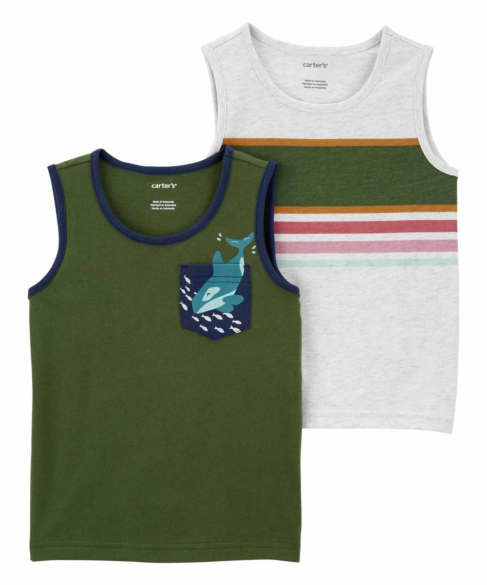 Carter's | Olive Whale Tank Set - Infant & Toddler
