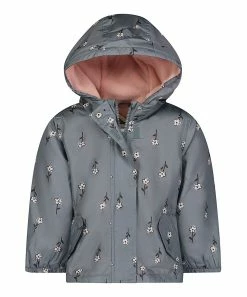 Carter's | Gray Floral Hooded Anorak - Girls