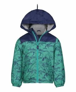 Carter's | Green & Blue Dino Hooded Jacket - Toddler