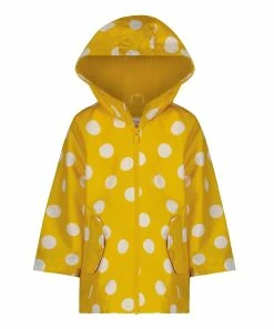 Carter's | Yellow & White Polka Dot Raincoat - Toddler & Girls
