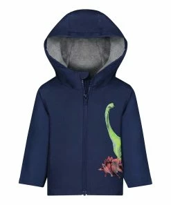 Carter's | Navy & Green Dino Hooded Coat - Toddler
