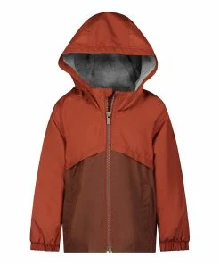 Carter's | Dark Red Color Block Hooded Coat - Boys