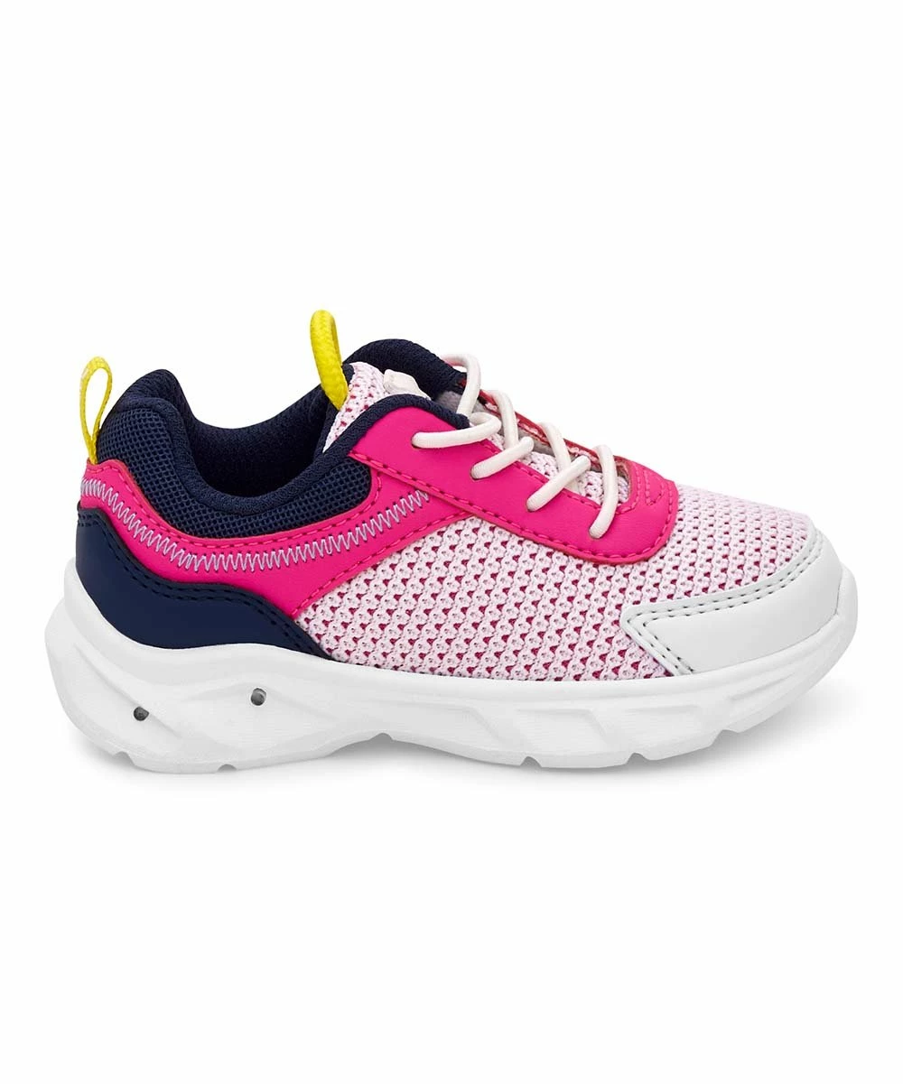 Carter's | Pink & Navy Multi Oaker Light-Up Sneaker - Girls - Image 2