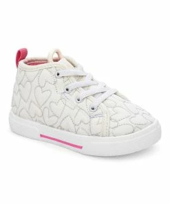 Carter's | White & Pink Heart Ginger Sneaker - Girls