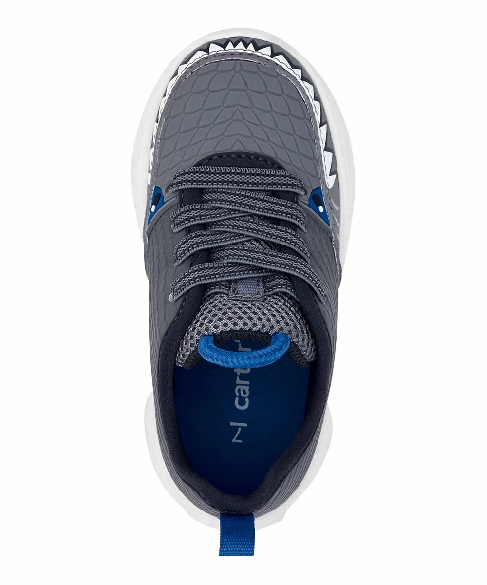 Carter's | Gray & Blue Shark Tegan Light-Up Sneaker - Boys - Image 4