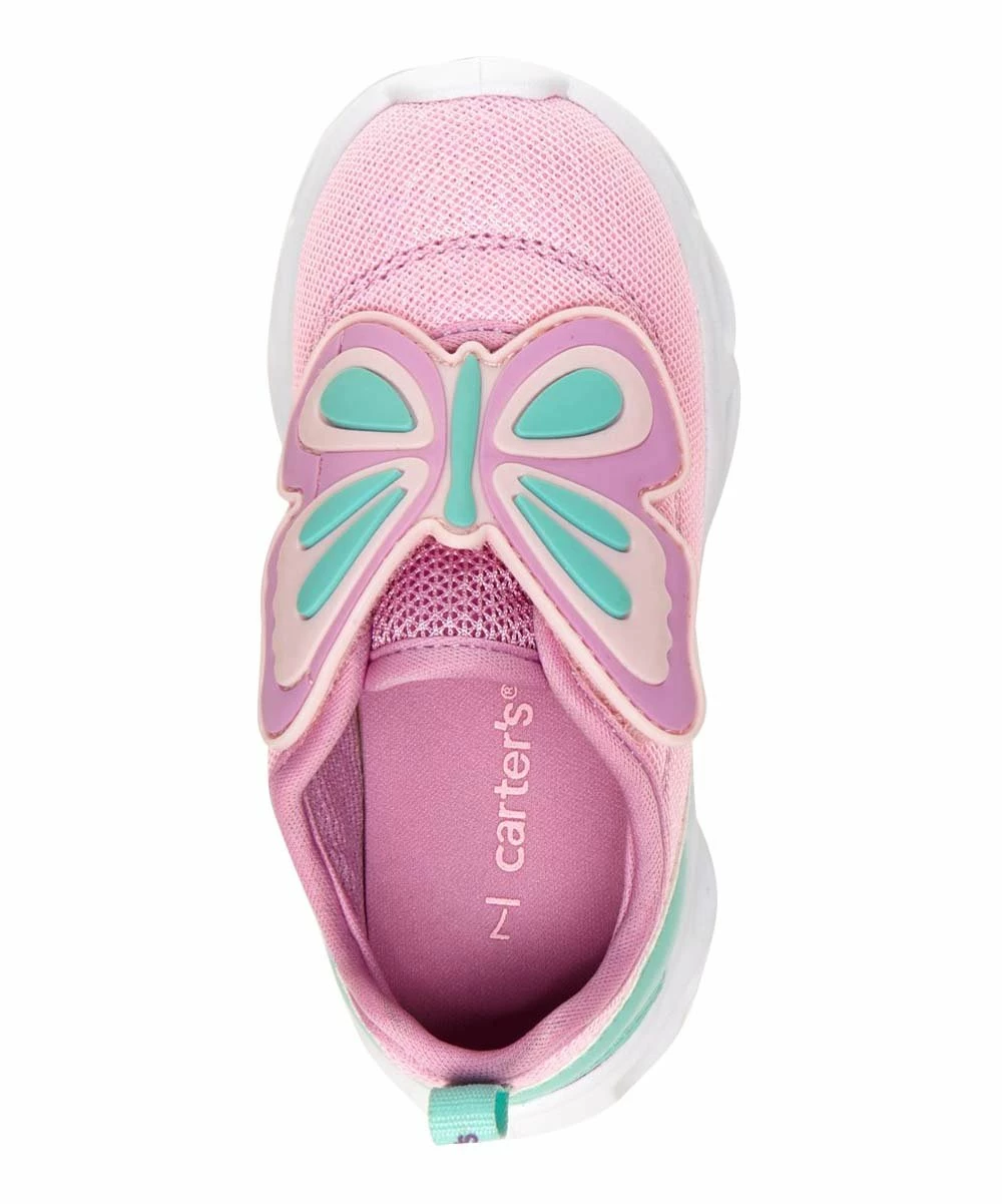 Carter's | Pink & Turquoise Butterfly Hug Light-Up Sneaker - Girls - Image 4