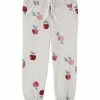 Carter's | White & Red Apple Drawstring-Waist Pocket Joggers - Toddler