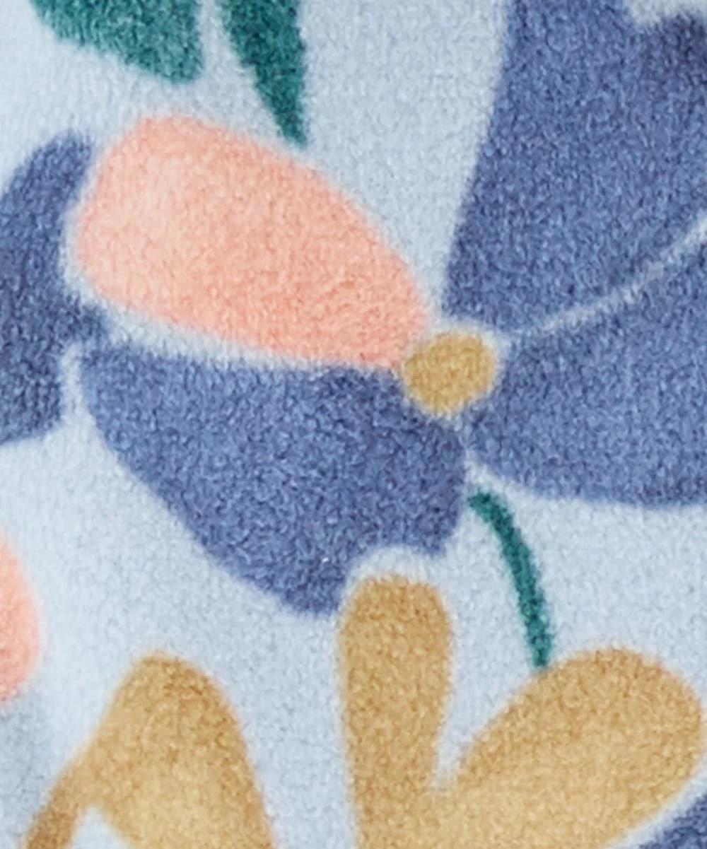 Carter's | Light Blue & Yellow Floral Zip-Up Hoodie Set - Newborn - Image 2