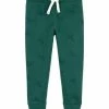 Carter's | Green & Navy Dinosaur Fleece Drawstring Joggers - Infant & Toddler