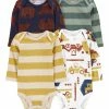 Carter's | Yellow & Green Long-Sleeve Bodysuit - Set of Four