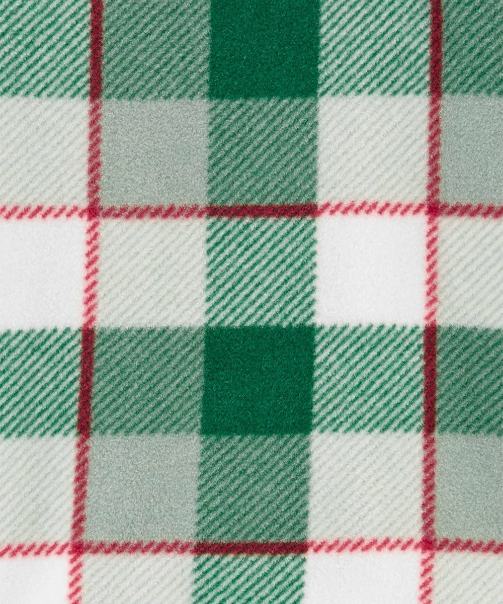 Carter's | Green & White Plaid Fleece Long-Sleeve Top Set - Infant - Image 2