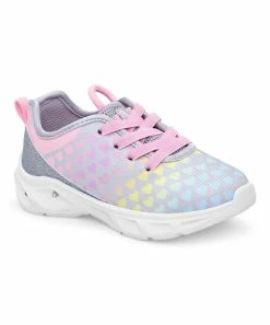 Carter's | Silvertone & Purple Hearts Creek Light-Up Sneakers - Girls
