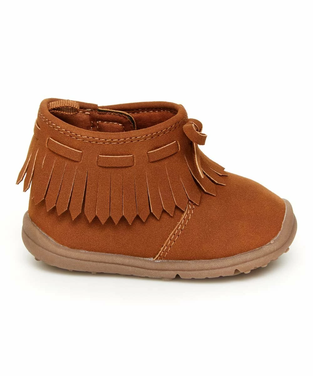 Carter's | Brown Fringe-Accent Camber Boot - Girls - Image 2