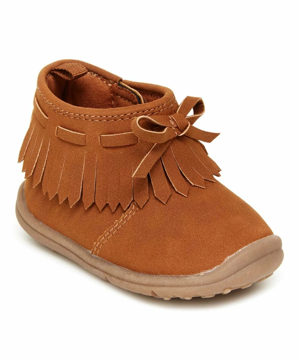 Carter's | Brown Fringe-Accent Camber Boot - Girls
