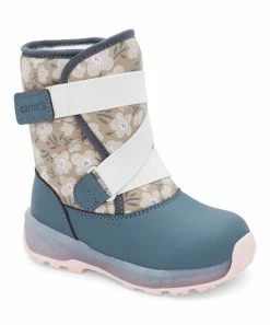 Carter's | Ivory Floral Legolas Light-Up Snow Boot - Girls