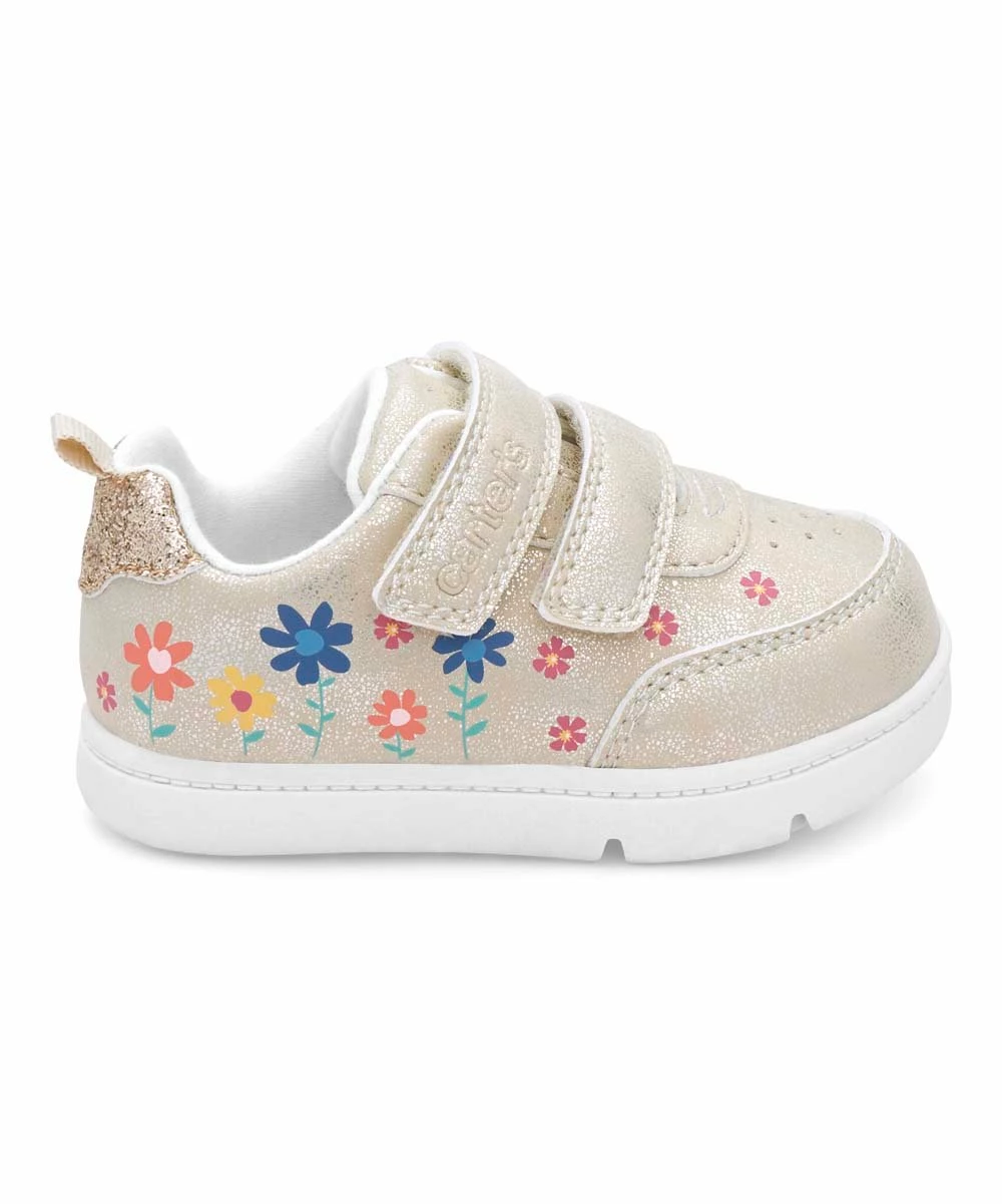 Carter's | Gold Glitter Floral Neo Sneaker - Girls - Image 2