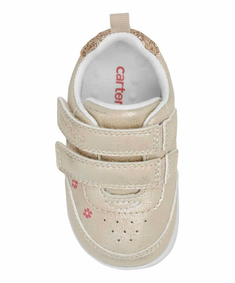 Carter's | Gold Glitter Floral Neo Sneaker - Girls - Image 4