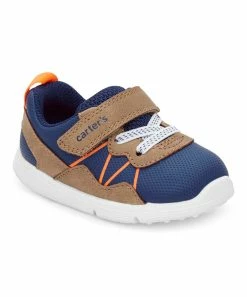 Carter's | Navy & Brown Strap-Accent Kit Sneaker - Boys