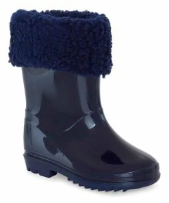 Carter's | Navy Sherpa-Trim Tank Rain Boot - Boys