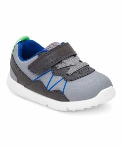 Carter's | Gray & Blue Strap-Accent Kit Sneaker - Boys