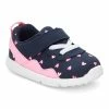 Carter's | Navy & Pink Heart Strap-Accent Kit Sneaker - Girls