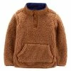 Carter's | Brown Snap-Button Fleece Pullover - Toddler