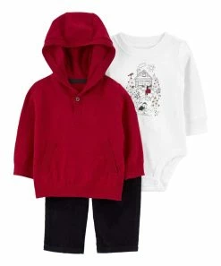 Carter's | Red Pullover Hoodie Set - Infant