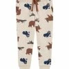 Carter's | Beige & Navy Bear Seal Pocket Drawstring Joggers - Infant