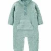 Carter's | Green Sherpa Pocket Mock Neck Playsuit - Infant