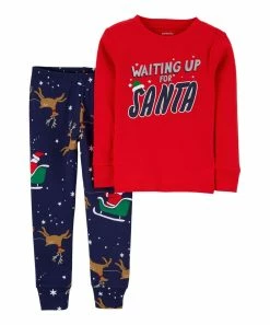 Carter's | Navy & Red Santa Sleigh Pajama Set - Toddler