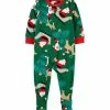 Carter's | Green Santa Long-Sleeve Footie - Infant