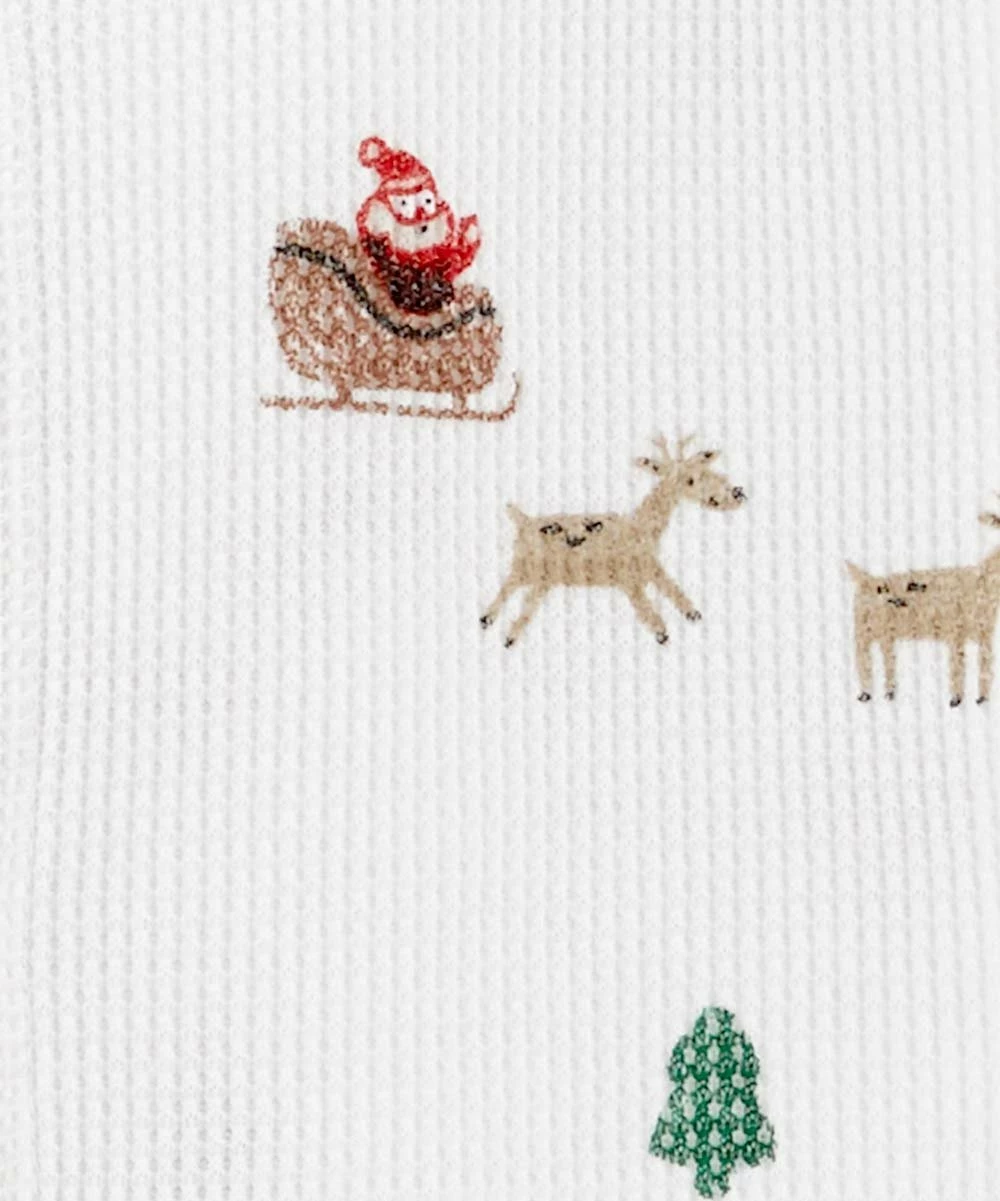 Carter's | Cream Santa Sleigh Long-Sleeve Playsuit - Infant - Image 2